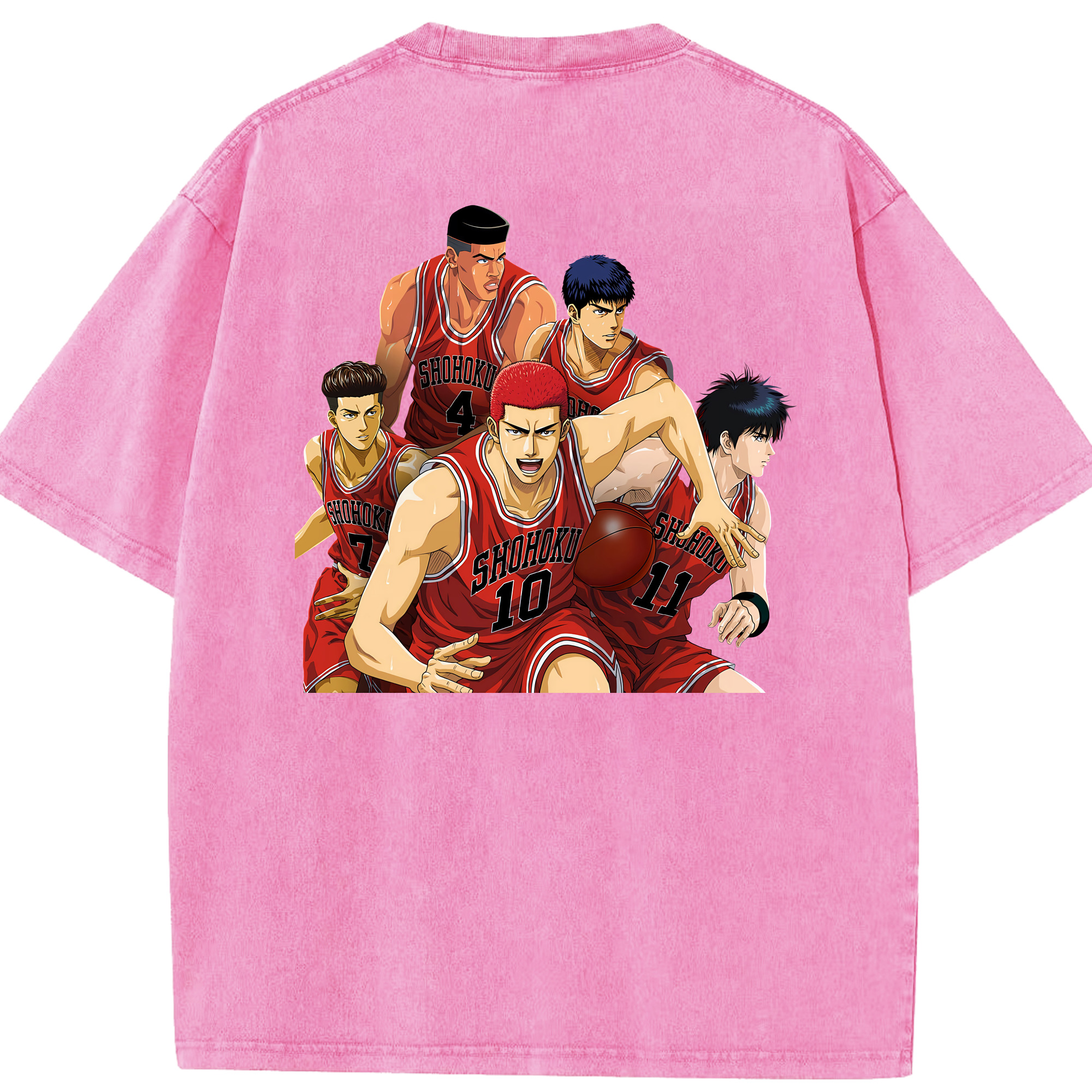 （画像用） SLAM DUNK／スラムダンク 綿100% ヴィンテージ風 半袖Tシャツ（背面プリント）